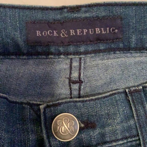 Rock & Republic Embellished  Wide Leg Jeans - Picture 6 of 9
